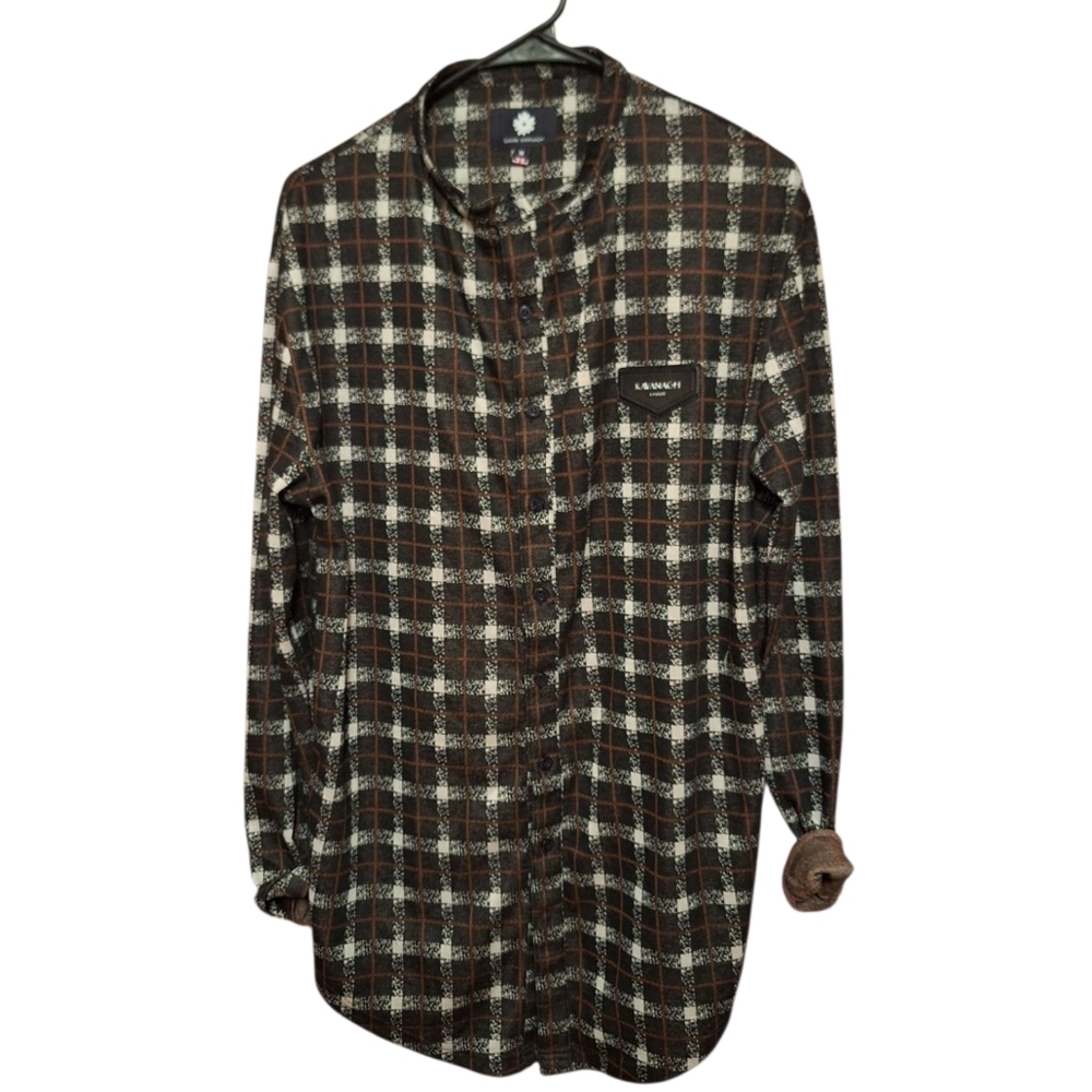 Gianni Kavanagh Urban Brand Long Sleeved Button Down Shirt Men's Medium Retro
